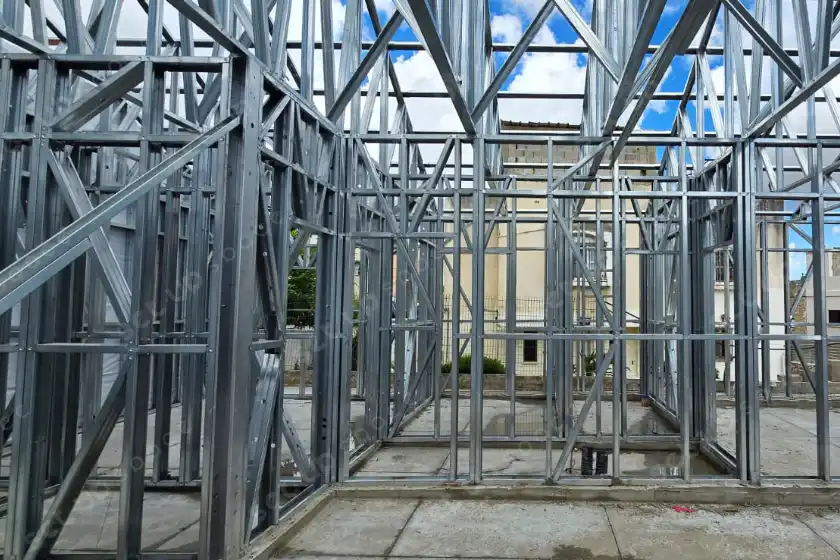 Prefabricated Roof House Extension in Tulkarm, Palestine built with Light gauge steel framing system (LGSS)