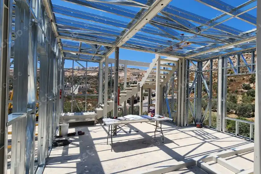 Three Storey Residential Building in Nablus built by Hybrid steel system (HRS + CFS) - Heavy Steel Structure / Light Steel Framing